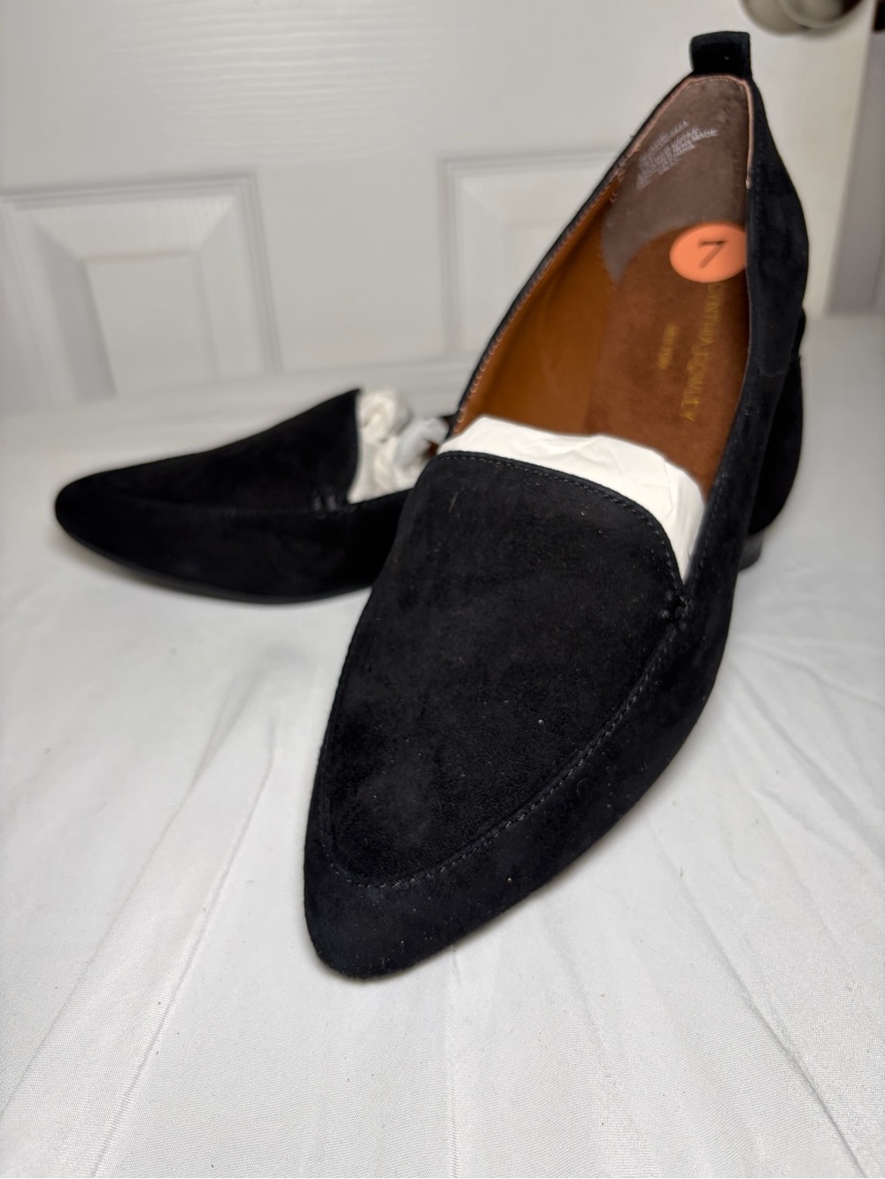 Cynthia Rowley Black Suede Slip-On Flats Size 7
